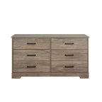 Commode de chambre à coucher Prepac Rustic Ridge Farmhouse à 6 tiroirs