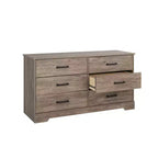 Commode de chambre à coucher Prepac Rustic Ridge Farmhouse à 6 tiroirs
