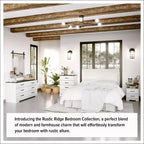Commode de chambre à coucher Prepac Rustic Ridge Farmhouse à 6 tiroirs