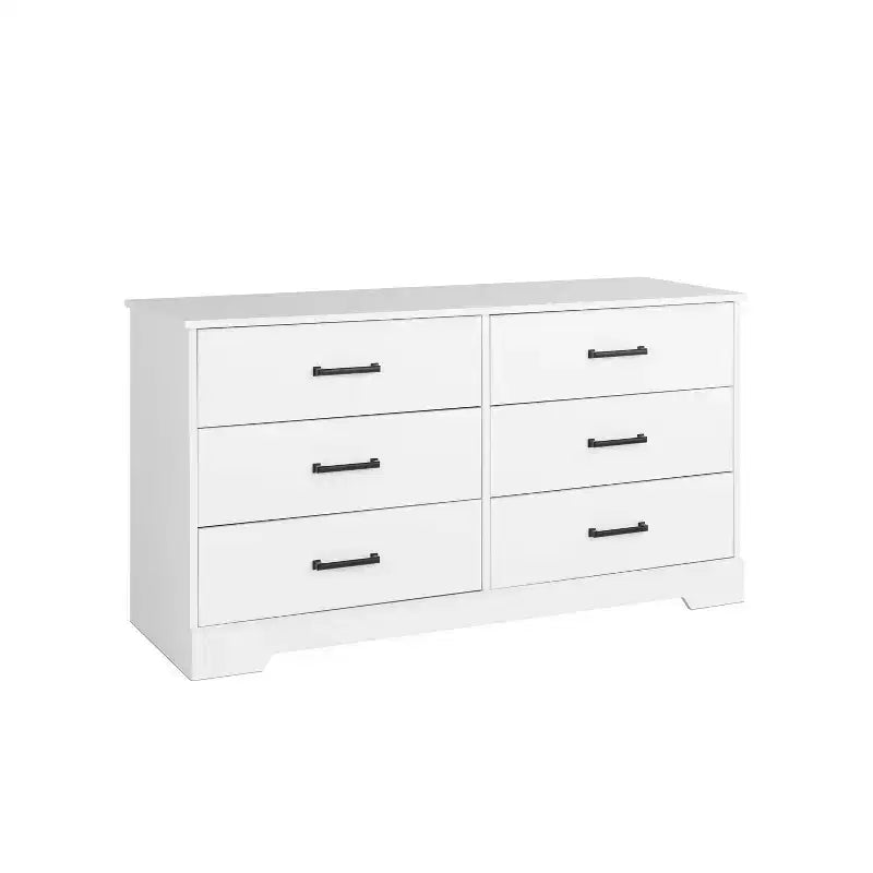 Commode de chambre à coucher Prepac Rustic Ridge Farmhouse à 6 tiroirs