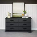 Prepac Rustic Ridge Farmhouse 6 Drawer Bedroom Dresser