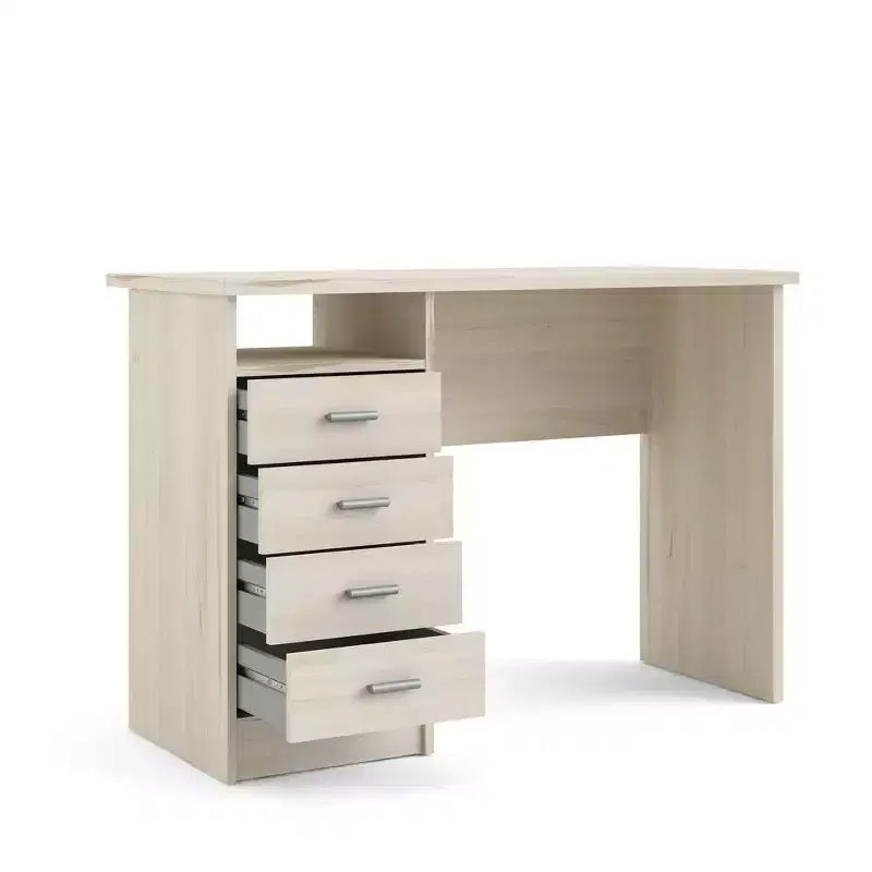 Tvilum, Bureau Warner 4 tiroirs, motif bois clair