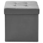 LUSIMO Banc de rangement pliable en velours avec pouf, coffre à jouets, supporte jusqu'à 177 kg, pour chambre à coucher et salon