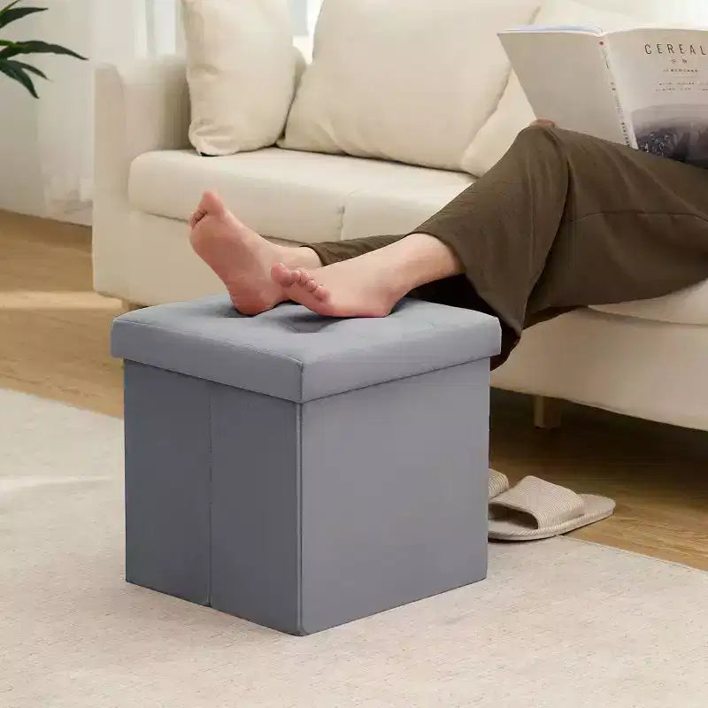 LUSIMO Banc de rangement pliable en velours avec pouf, coffre à jouets, supporte jusqu'à 177 kg, pour chambre à coucher et salon