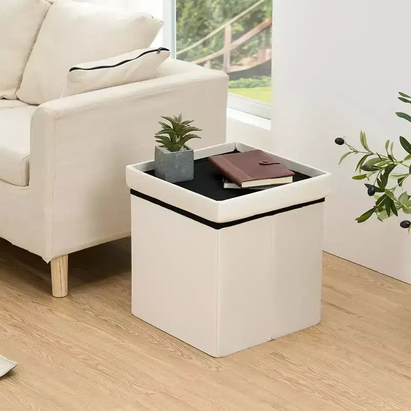 LUSIMO Banc de rangement pliable en velours avec pouf, coffre à jouets, supporte jusqu'à 177 kg, pour chambre à coucher et salon