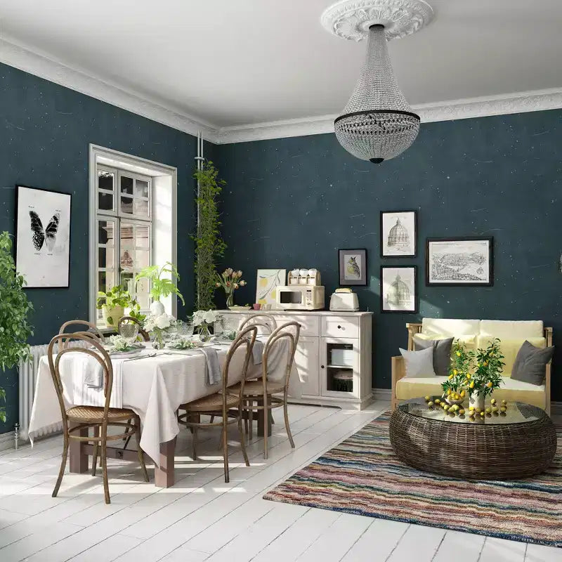 Buffet Famapy gris à 4 portes avec 3 tiroirs de rangement