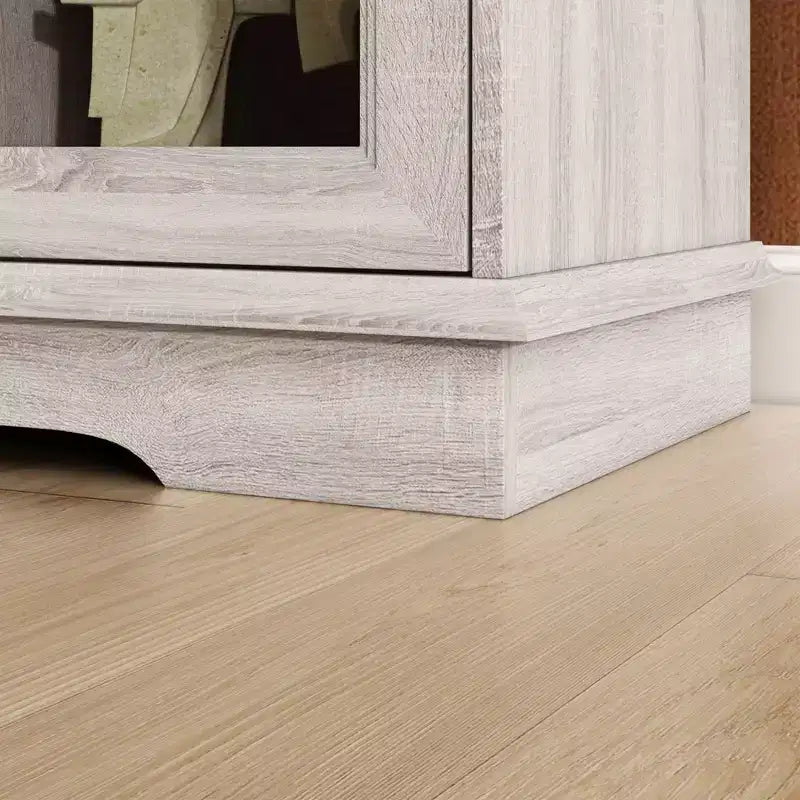 Buffet Famapy gris à 4 portes avec 3 tiroirs de rangement