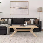 Table basse rectangulaire à pieds croisés en bois massif Plank+Beam, 48 po pour salon