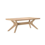 Table basse rectangulaire à pieds croisés en bois massif Plank+Beam, 48 po pour salon