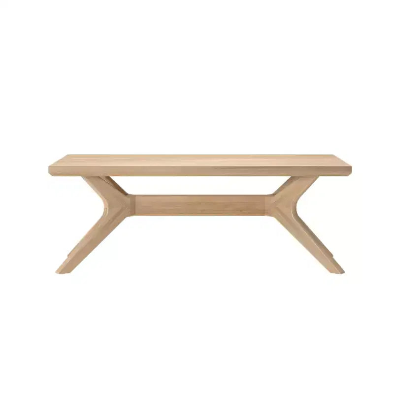 Table basse rectangulaire à pieds croisés en bois massif Plank+Beam, 48 po pour salon