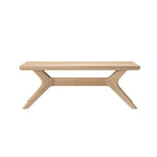 Table basse rectangulaire à pieds croisés en bois massif Plank+Beam, 48 po pour salon