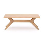 Table basse rectangulaire à pieds croisés en bois massif Plank+Beam, 48 po pour salon