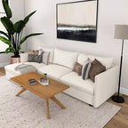 Table basse rectangulaire à pieds croisés en bois massif Plank+Beam, 48 po pour salon