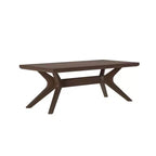Table basse rectangulaire à pieds croisés en bois massif Plank+Beam, 48 po pour salon