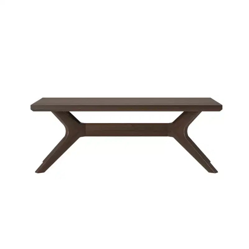 Table basse rectangulaire à pieds croisés en bois massif Plank+Beam, 48 po pour salon