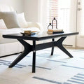 Table basse rectangulaire à pieds croisés en bois massif Plank+Beam, 48 po pour salon