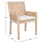 Fauteuil d'appoint côtier avec coussin - 22,8 L x 22,4 P x 34,6 H