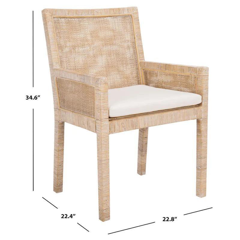 Fauteuil d'appoint côtier avec coussin - 22,8 L x 22,4 P x 34,6 H