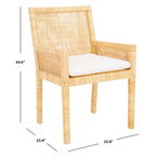 Fauteuil d'appoint côtier avec coussin - 22,8 L x 22,4 P x 34,6 H