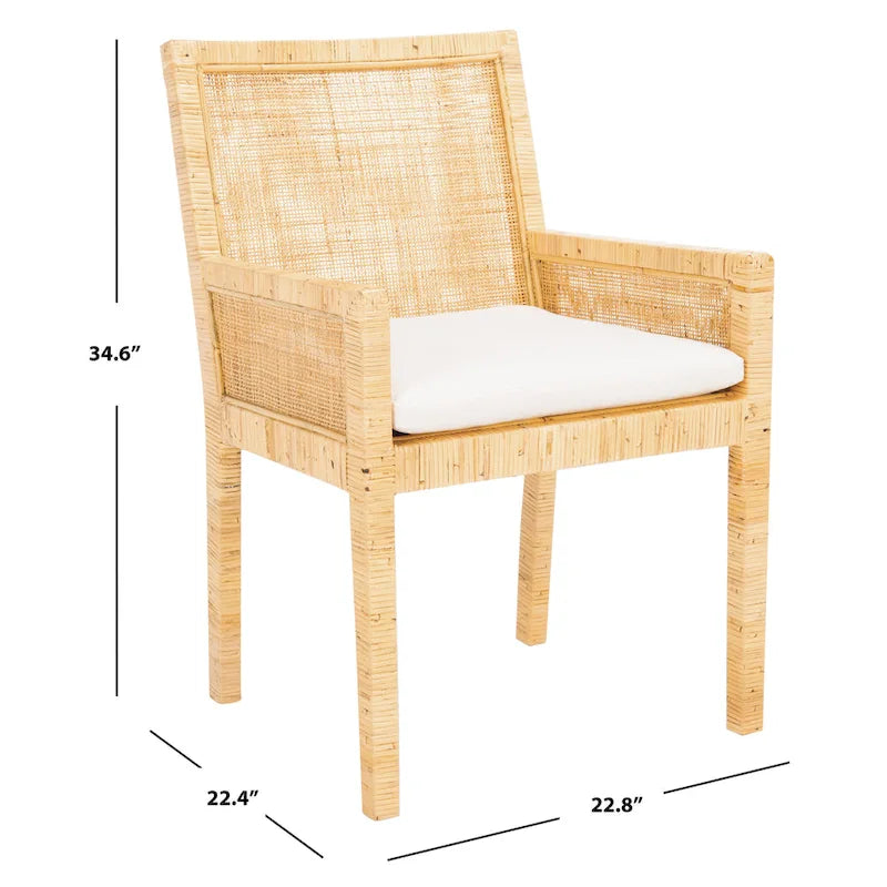Fauteuil d'appoint côtier avec coussin - 22,8 L x 22,4 P x 34,6 H