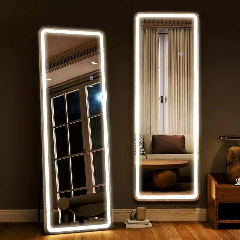 Miroir Mural LED Rectangulaire Beautypeak, Miroir sur Pied