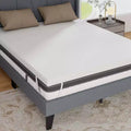 Costway 3 Gel-Infused Memory Foam Mattress Topper with Removable & Washable Cover Twin/Full/Queen/King