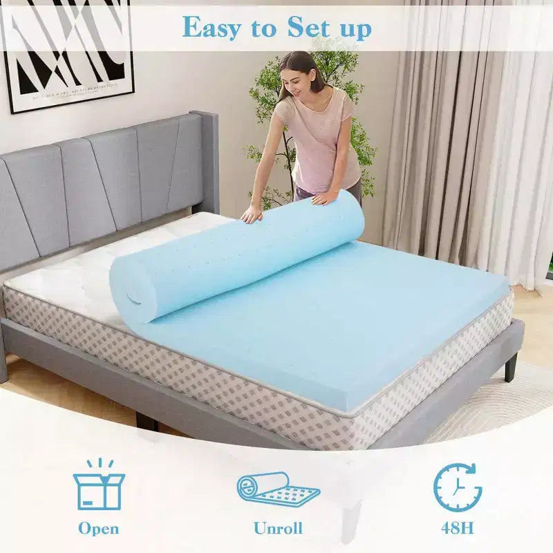 Surmatelas en mousse à mémoire de forme Costway 3 avec housse amovible et lavable (simple/double/grand/très grand)