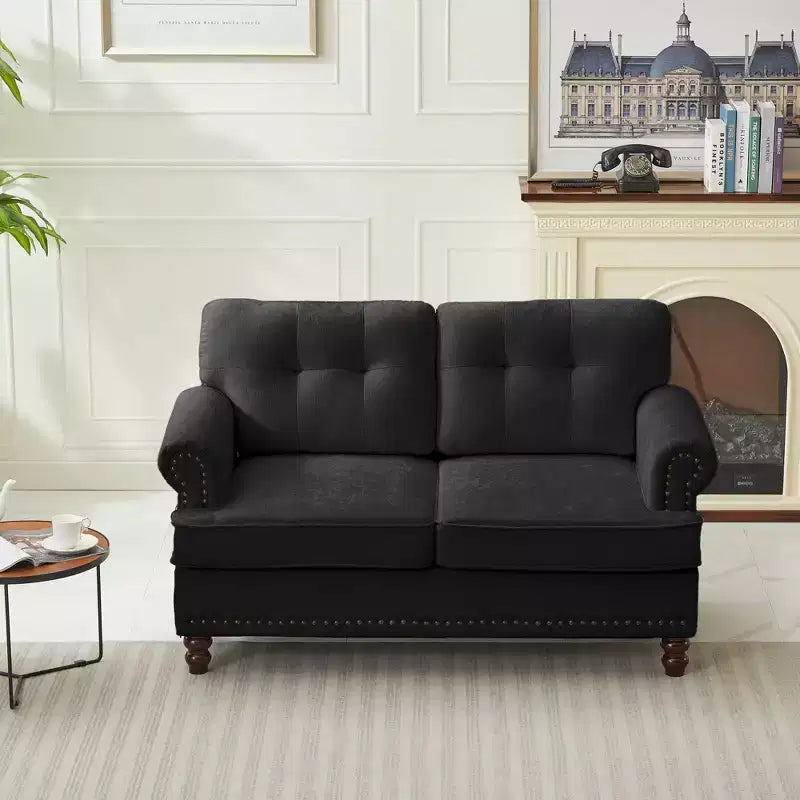 Hyleory 55.84 Causeuse capitonnée en chenille pour salon et chambre à coucher