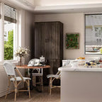 Meuble de rangement Famapy marron à 4 portes avec charnières réglables