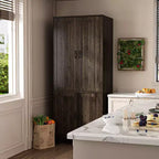 Meuble de rangement Famapy marron à 4 portes avec charnières réglables