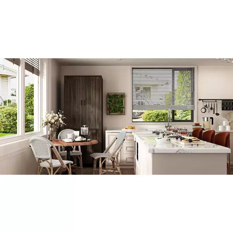 Meuble de rangement Famapy marron à 4 portes avec charnières réglables
