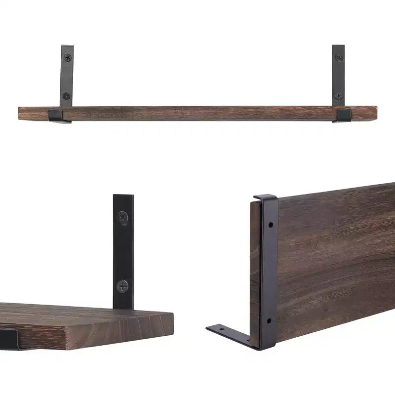 Lot de 4 étagères flottantes murales en bois, 40 x 15 cm, pour salle de bain, chambre, salon, cuisine