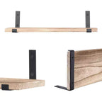 Lot de 4 étagères flottantes murales en bois, 40 x 15 cm, pour salle de bain, chambre, salon, cuisine
