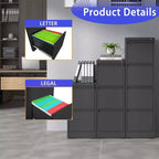 Meuble de classement à 4 tiroirs, Classeurs métalliques avec serrure pour dossiers de format A4/Lettre/Legal, Armoire de rangement verticale en acier pour bureau à domicile
