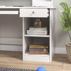 Ensemble bureau et chaise pour enfants Qaba avec rangements, bureau d'étude avec chaise pour enfants de 5 à 8 ans