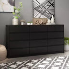 Commode Famapy moderne à 12 tiroirs, élégante.