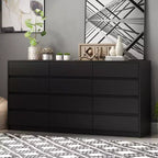 Commode Famapy moderne à 12 tiroirs, élégante.