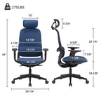 EUREKA ERGONOMIC,Skylar, Chaise de bureau moderne en maille