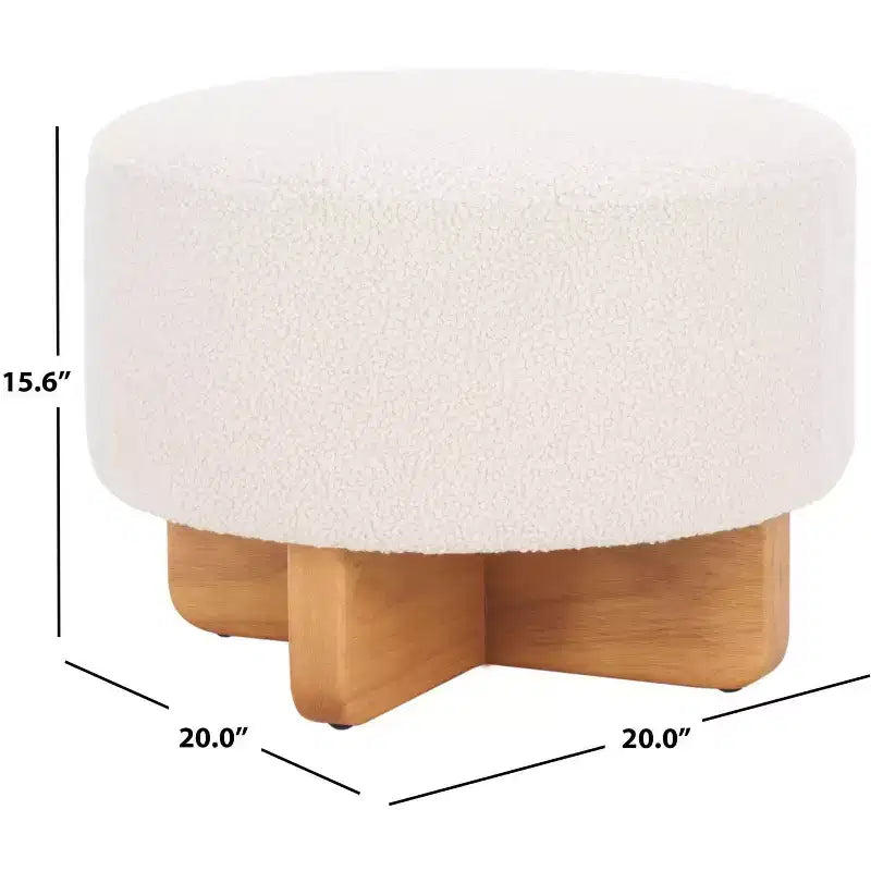Pouf rond Riah Boucle - OTT4504 - Safavieh
