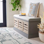 Banc de rangement Briar à 3 tiroirs avec coussin - BCH5700 - Safavieh