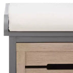 Banc de rangement Briar à 3 tiroirs avec coussin - BCH5700 - Safavieh