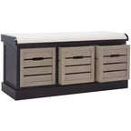 Banc de rangement Briar à 3 tiroirs avec coussin - BCH5700 - Safavieh
