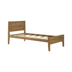 Cadre de lit jumeau Max & Lily, plateforme classique en bois massif avec tête de lit à panneaux pour enfants