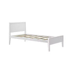 Cadre de lit jumeau Max & Lily, plateforme classique en bois massif avec tête de lit à panneaux pour enfants