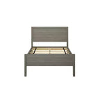 Cadre de lit jumeau Max & Lily, plateforme classique en bois massif avec tête de lit à panneaux pour enfants