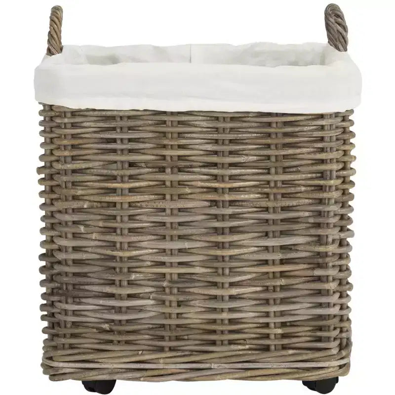 Panier à linge Amari à roulettes (lot de 2) - HAC6000 - Naturel - Safavieh