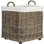 Panier à linge Amari à roulettes (lot de 2) - HAC6000 - Naturel - Safavieh
