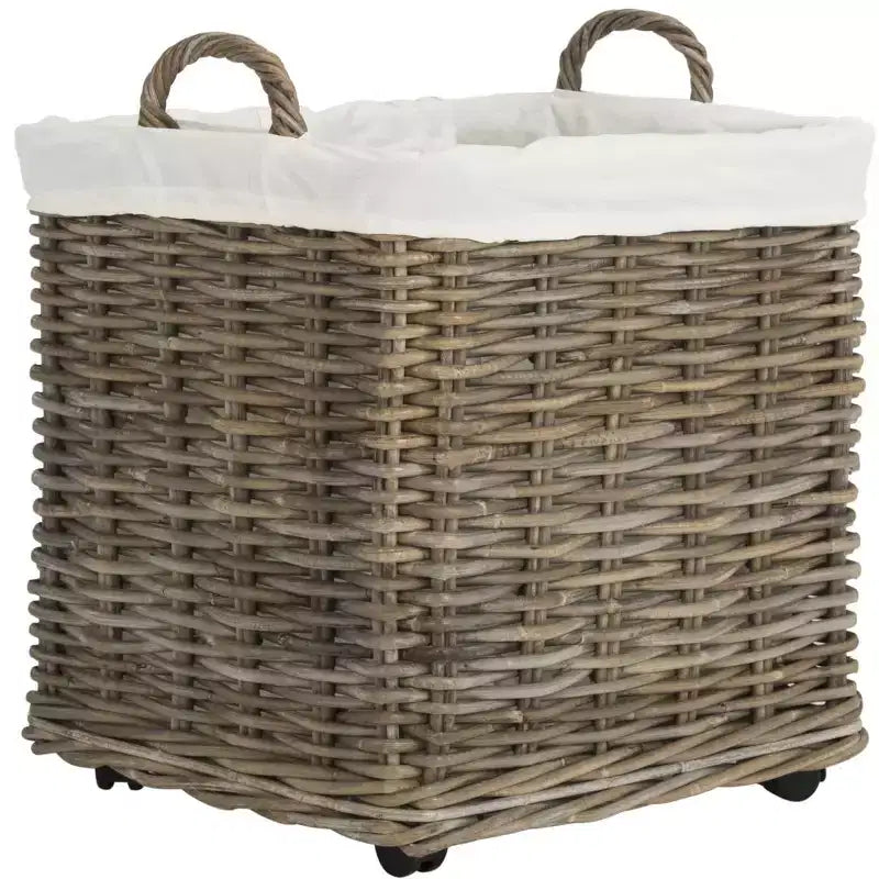 Panier à linge Amari à roulettes (lot de 2) - HAC6000 - Naturel - Safavieh