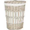 Maggy Laundry Basket with Liner - HAC6500 - White/White Washed - Safavieh