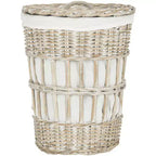 Maggy Laundry Basket with Liner - HAC6500 - White/White Washed - Safavieh